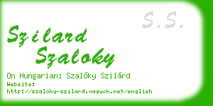 szilard szaloky business card